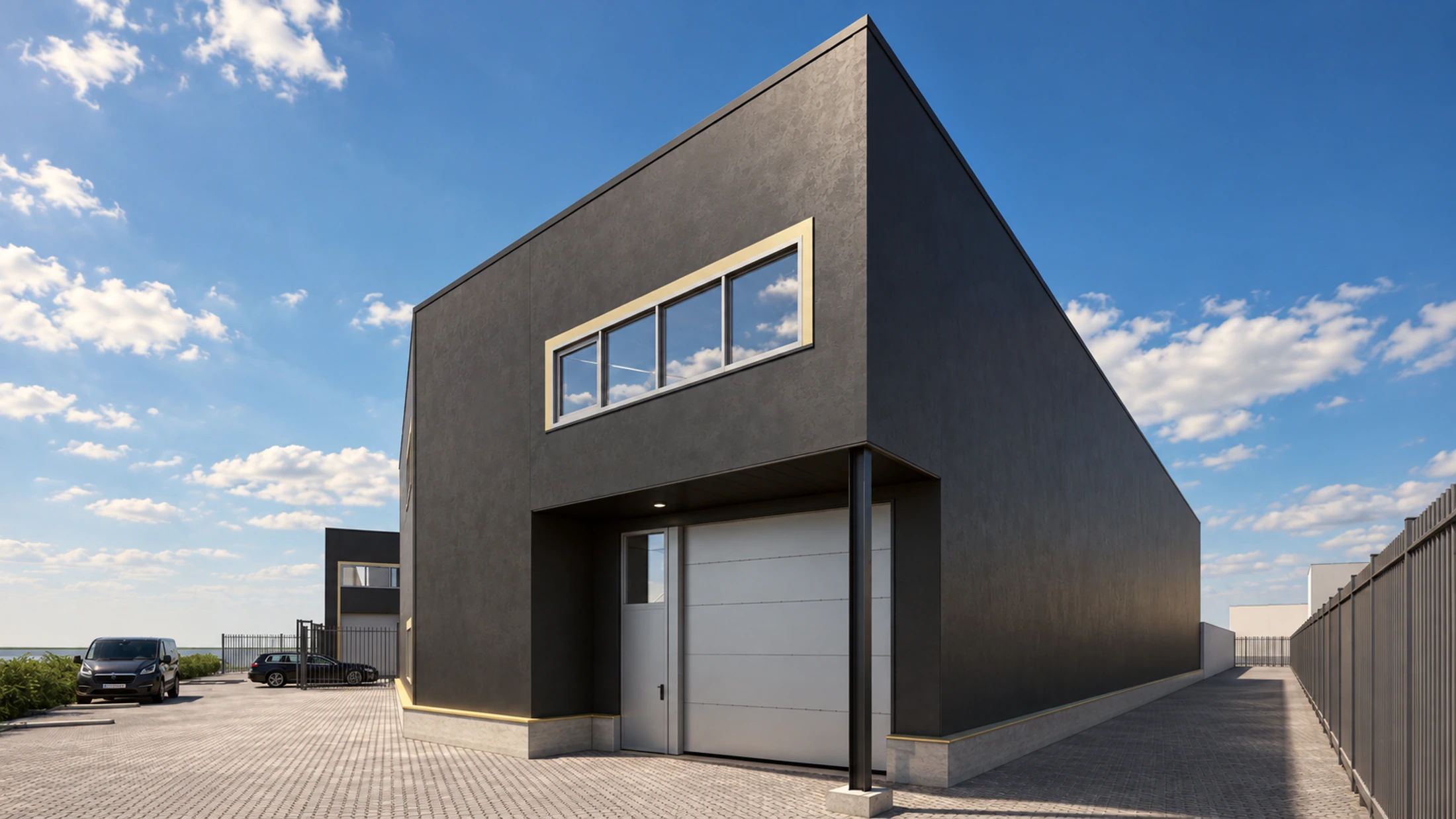 Ontwerpimpressie van een hoekunit