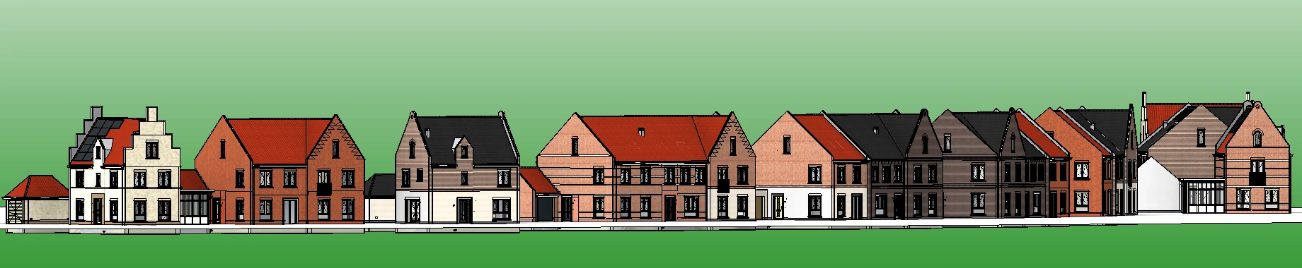 Het doorlopende straatbeeld in het BIM-model
