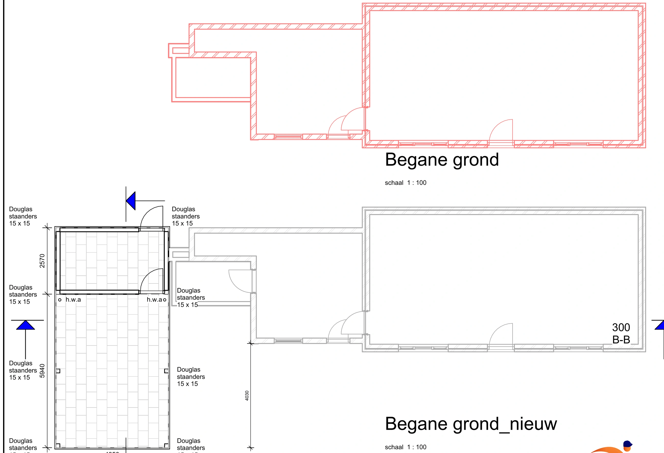 Schuur en overkapping aan de Oudendijk